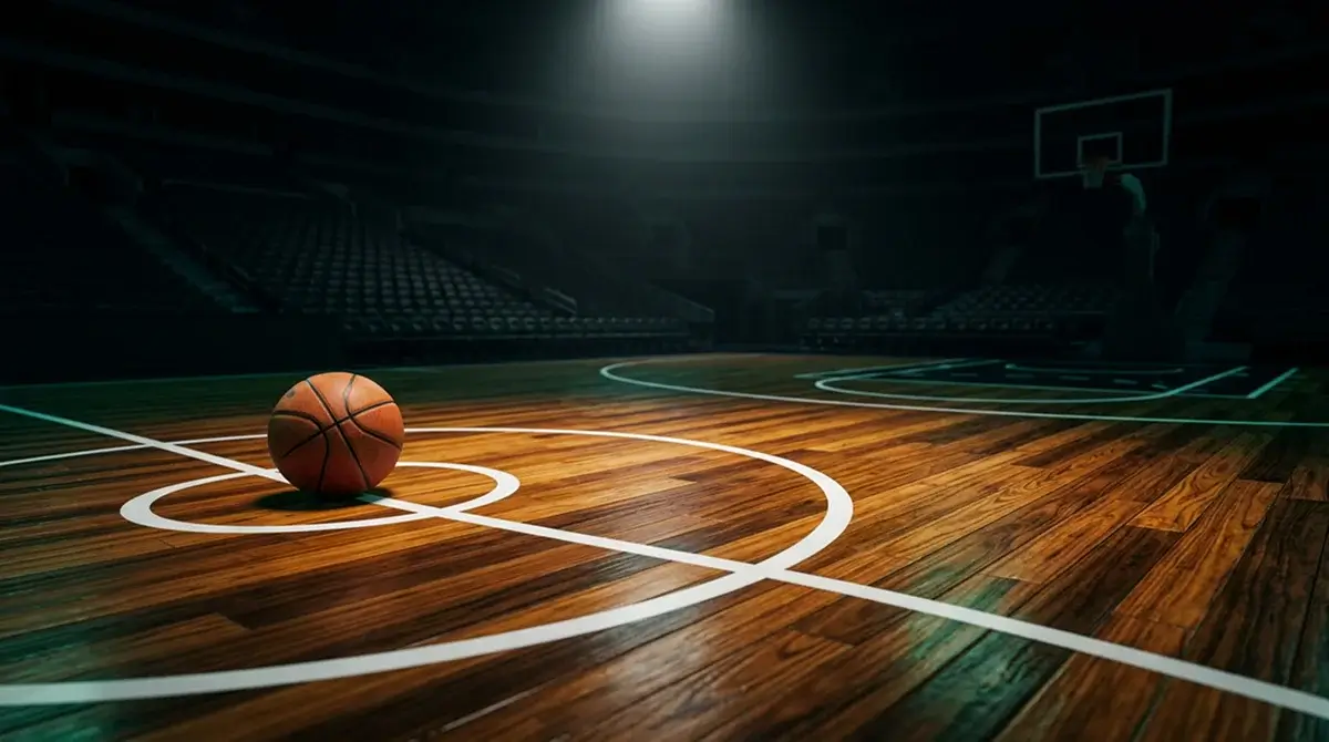 NBA basketball court analytics dashboard with daily betting odds and line movement charts
